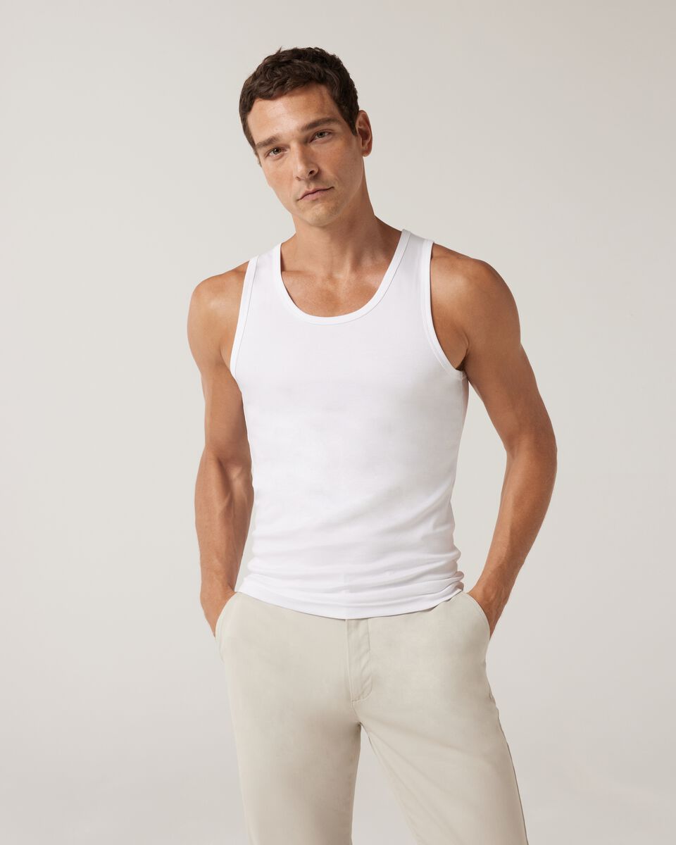 Slim Fit Classic Cotton Singlet, , hi-res